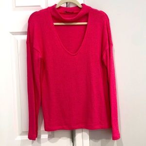 Zara pink cutout sweater